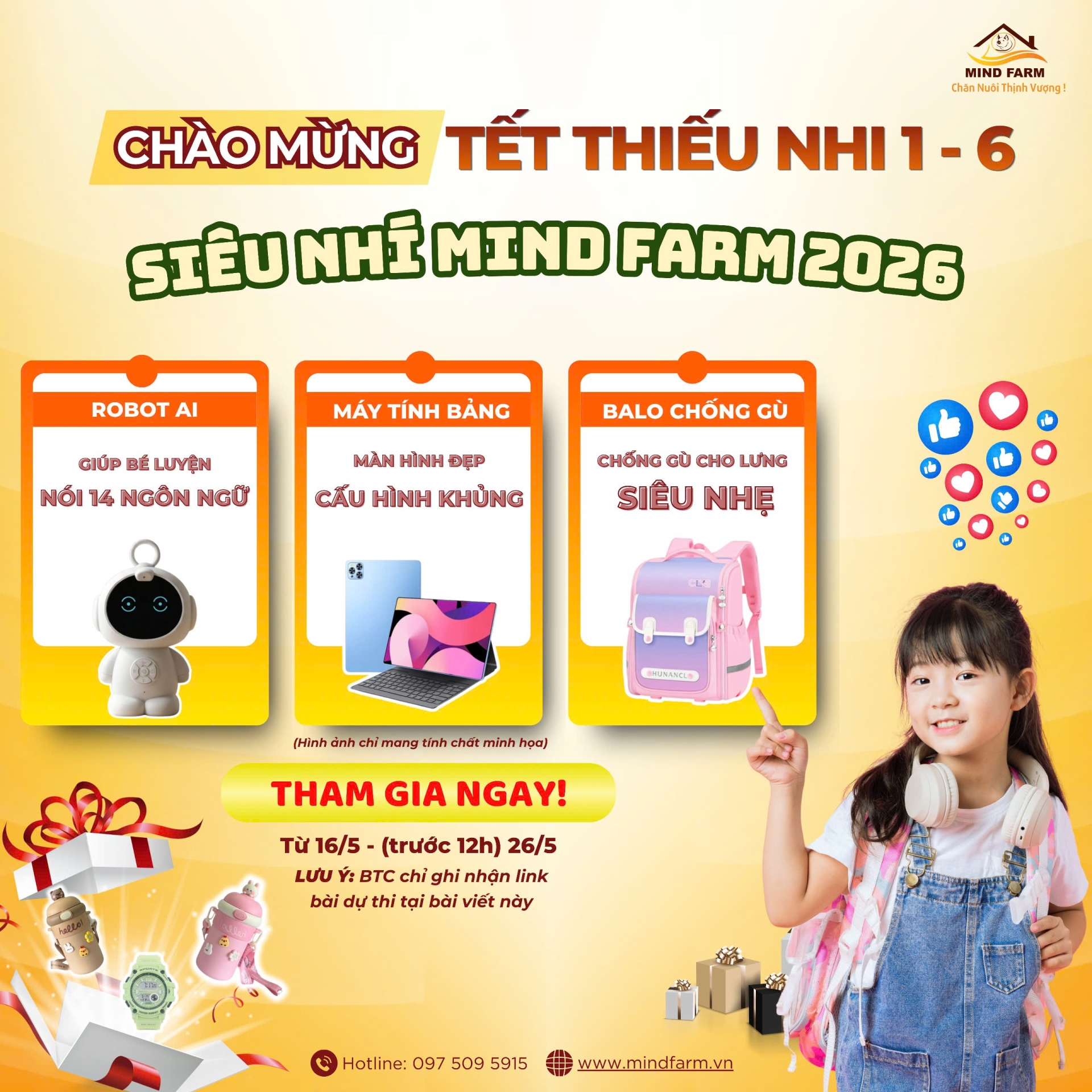 Mind Farm tổ chức cuộc thi “Siêu nhí Mind Farm 2026”